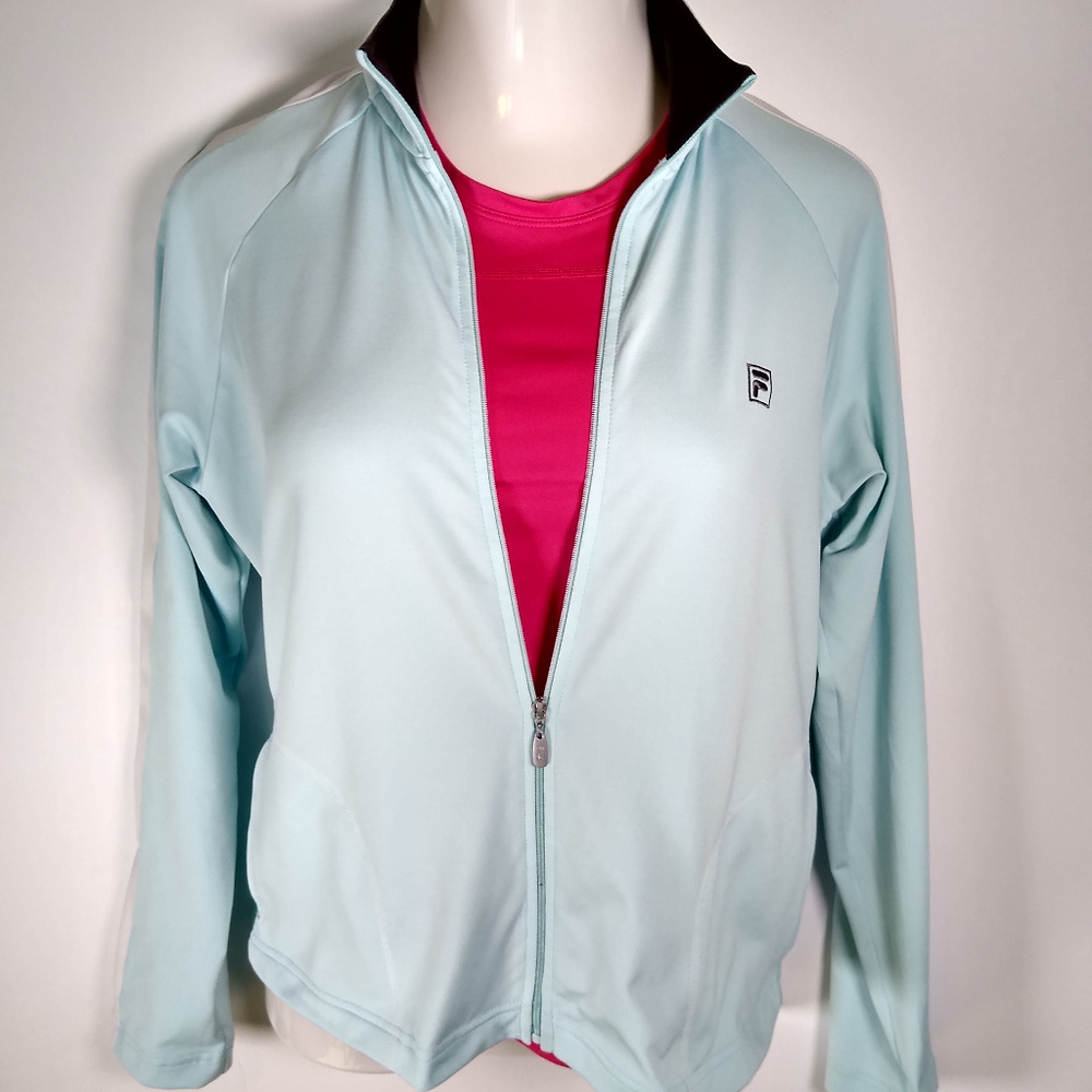 FILA Active Wear Zip Jacket Women's Pockets Large